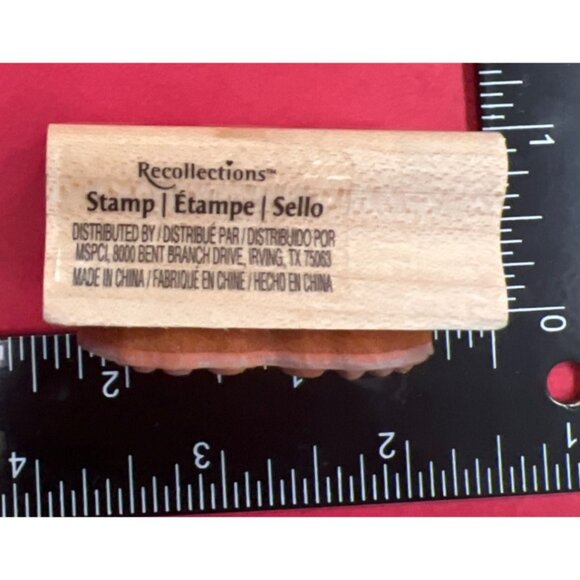 2017 Recollections Baby Footprint wood mounted Rubber Stamp 147631 Baby Feet - Picture 4 of 5